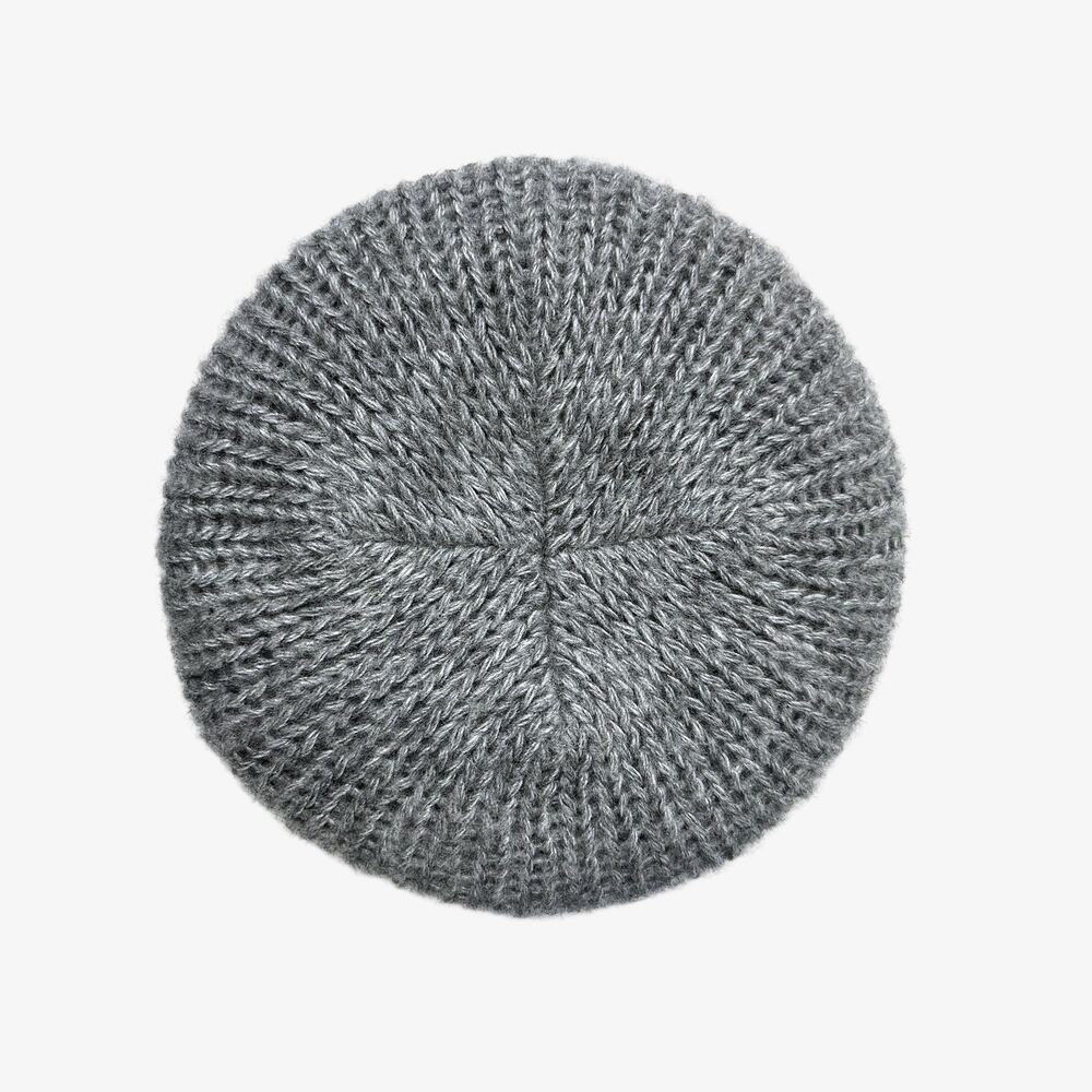Vintage Aris Chunky Knit Gray Beret Hat, One Size Made in USA